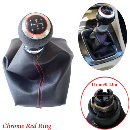 マット クローム ギア シフト ノブ ブーツ ゲートル 適用: アウディ A4 2001-2008 B6 2001-2005 A6 C5 2001 セアト エクシオ 2011 レオン 2000 R5・レッドセットマット～R6・レッドセットマット AL-EE-3540 AL Car parts