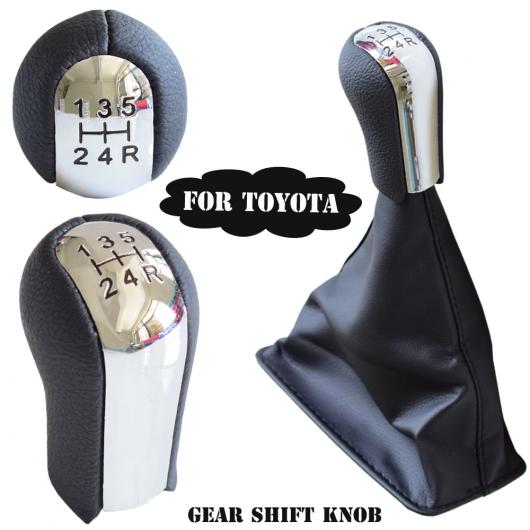 ブラック PU レザー 5/6速 ギア シフト シフター ノブ レバー ゲートル ブーツ カバー 適用: トヨタ カローラ アイ ヴァーソ RAV4 ヤリス 5速・ダスト・プルーフ・6速・ダスト・プルーフ AL-EE-3940 AL Car parts