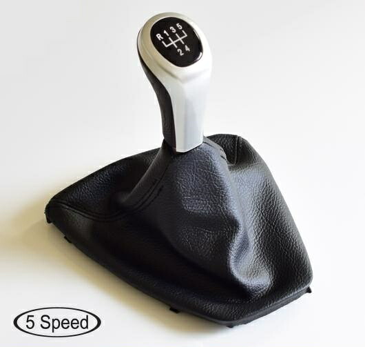ABS ギア シフト スティック レバー 適用: BMW E90 E91 E92 E93 ゲートル ブーツ レザー カバー 5・ショート・レザー～6・マットシルバー AL-EE-4055 AL Car parts