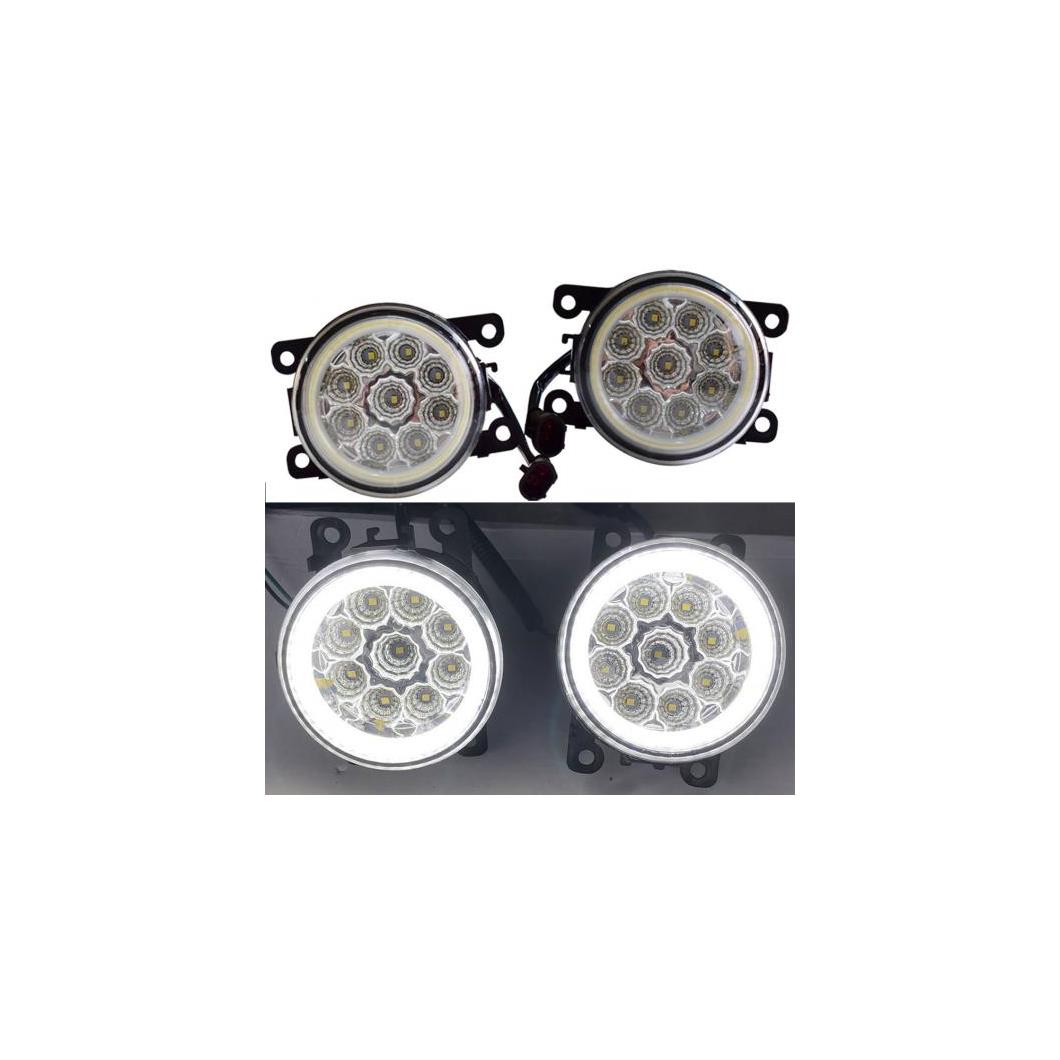 カースタイリング 12V フォグライト DRL LED バルブ H11 H8 ソケット 適用: ルノー コレオス HY クローズド オフロード 車両 2008-2015 エンジェル アイ・9 ライト AL-EE-3834 AL Car parts
