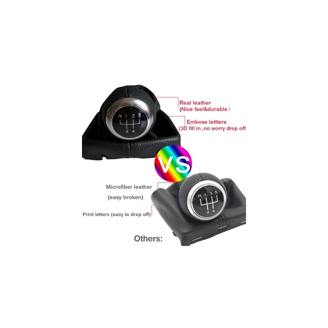3D レター レザー ギア シフト ノブ 5/6 レバー スティック ゲートル ブーツ カバー 適用: アウディ A4 B8 2008-2015 パサート CC 2009-2010 3～6 AL-EE-4188 AL Car parts