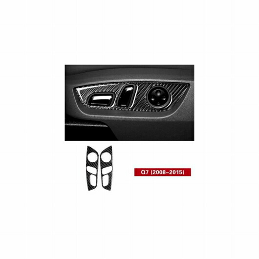 カーボンファイバー コンソール CD パネル 装飾 ギア シフト カバー トリム 適用: アウディ Q7 2008-2015 ドア アームレスト ボタン フレーム ステッカー シート ボタン AL-EE-4709 AL Interior parts for cars