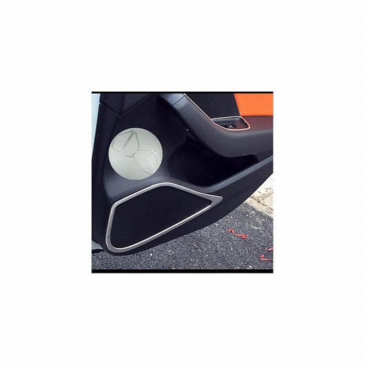 ドア ステレオ スピーカー 装飾 フレーム カバー トリム 適用: アウディ A3 8V 2013-2018 ドア オーディオ スピーカー デカール ストリップ 4個 AL-EE-4511 AL Exterior parts for cars 7,588円