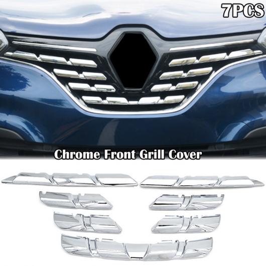 適用: ルノー カジャー 2015-2018 クローム カバー グリル トリム アクセサリー フロントメッシュ AL-EE-5743 AL Exterior parts for cars