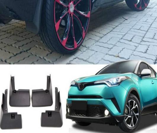 適用: トヨタ C-HR CHR 2016 2017 2018 エクステリア ブラック マッド ガード マッド ガード フェンダー スプラッシュ フラップ カバー 4ピース AL-EE-5868 AL Exterior parts for cars
