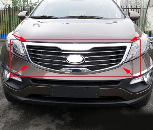 ABS クローム フロント グリッド トリム レーシング グリル トリム 適用: 起亜 スポーテージ モデル 2 AL-EE-6152 AL Exterior parts for cars 28,678円