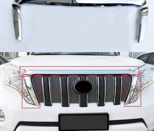 カバー ケース ステッカー 適用: トヨタ プラド FJ150 FJ 150 2014-2017 3ピース ヘッド レーシング グリル 装飾 カバー ケース ステッカー AL-EE-6154 AL Exterior parts for cars