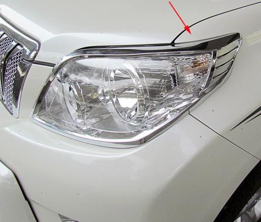 2010-2013 クローム ヘッド ライト カバー 適用: トヨタ ランドクルーザー プラド 150 FJ 150 2011 2012 ランプ カバー プラド FJ150 ABS AL-EE-6209 AL Exterior parts for cars