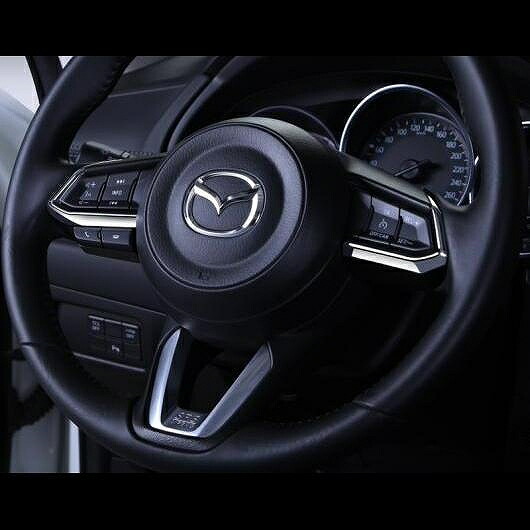 適用: MAZDA3 マツダ 3 アクセラ 2014-2017 ABS クローム ステアリング ホイール トリム インテリア スパンコール シルバー AL-EE-6713 AL Exterior parts for cars