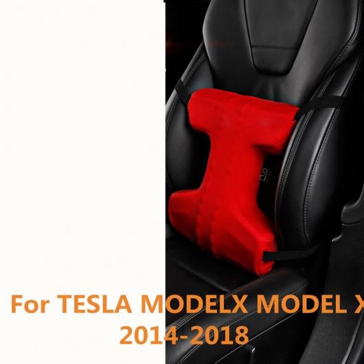 適用: テスラ モデル X 2014-18 シート ヘッドレスト ピロー オート バック クッション サポート メモリー コットン ブラック・レッド AL-EE-6859 AL Car parts