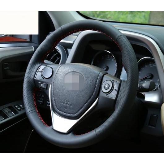 適用: トヨタ RAV4 RAV 4 2016 2017 ステアリング ホイール カバー ソフト レザー 編み上げ ハンドル ブラック・ブラック レッド ライン AL-EE-6922 AL Exterior parts for cars