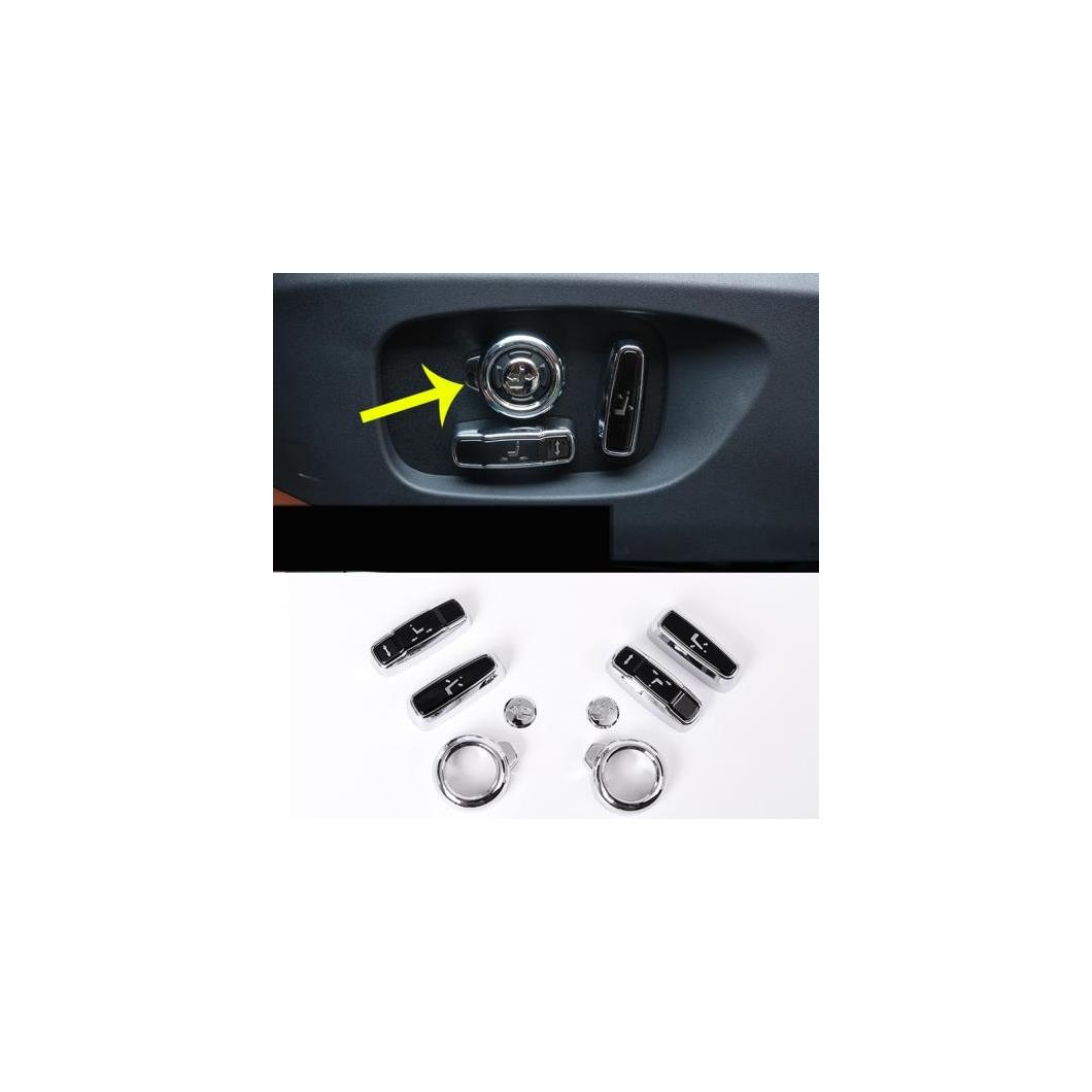 適用: ジャガー XF 2016 2017 2018 シート アジャスター ボタン 装飾 スパンコール フレーム トリム スタイル 4 AL-EE-6808 AL Exterior parts for cars｜オートパーツエージェンシー