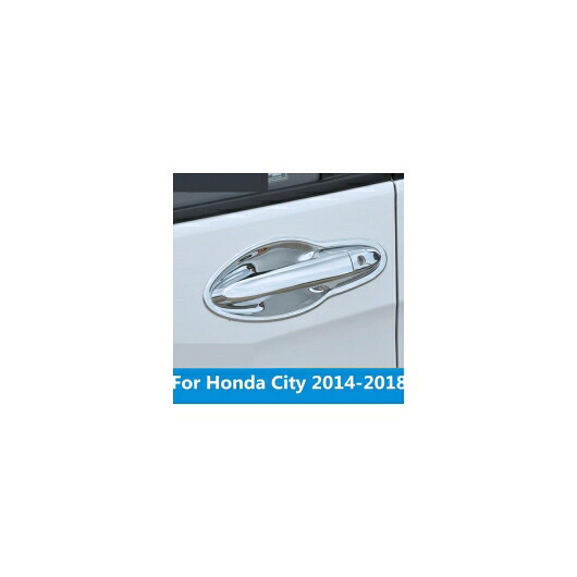 適用: ホンダ シティ 2014-2018 シャープ アウトサイド ドア ハンドル カバー ボウル フレーム トリム ステッカー 装飾 3ホール ハンドル・ドア ボウル AL-EE-7214 AL Exterior parts for cars