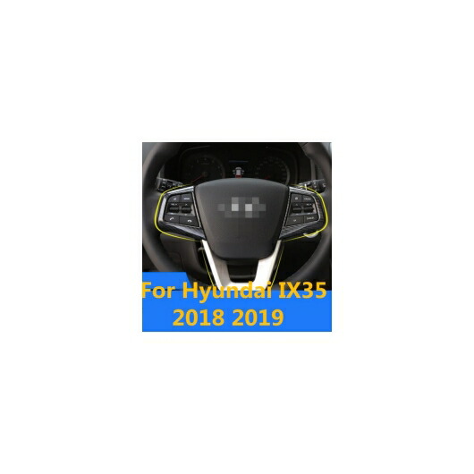 ヒュンダイ IX35 2018 2019 1ピース ABS クローム ステッカー ステアリング ホイール U字型 装飾 カバー ブルー・シルバー AL-EE-7407 AL Exterior parts for cars