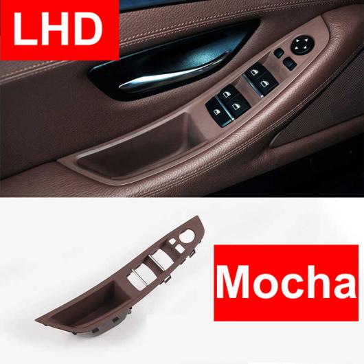 超人気 送料無料 Al モカ Lhd 適用 Bmw 5シリーズ F10 F11 F18 インナー ハンドル インテリア ドア アームレスト パネル 運転席 シートボタン スイッチ フレーム ストレージ 4ピース レッド ワイン 4ピース ブラック Al Ee 9045 高級感特価ブランド