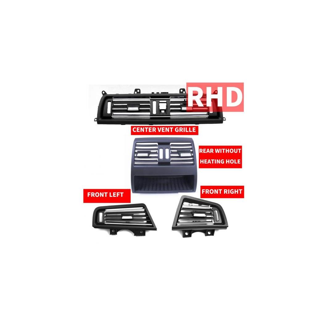 4ピース RHD フロント 左 右 センター リア 除く ホール エア コンディション 吹き出し口 グリッド パネル クローム プレート 適用: BMW 5シリーズ F10 F18 10-17 フロント 左・フロント 右 AL-EE-8793 AL Car parts 8,073円
