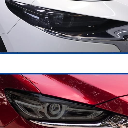TPU トランスペアレント ブラック ヘッドライト フィルム 傷つき防止 ステッカー 適用: MAZDA3 マツダ3 6 CX-5 アクセラ アテンザ MAZDA6 MAZDA3 2012-2018～MAZDA6 2013-2019 AL-FF-2037 AL Car parts