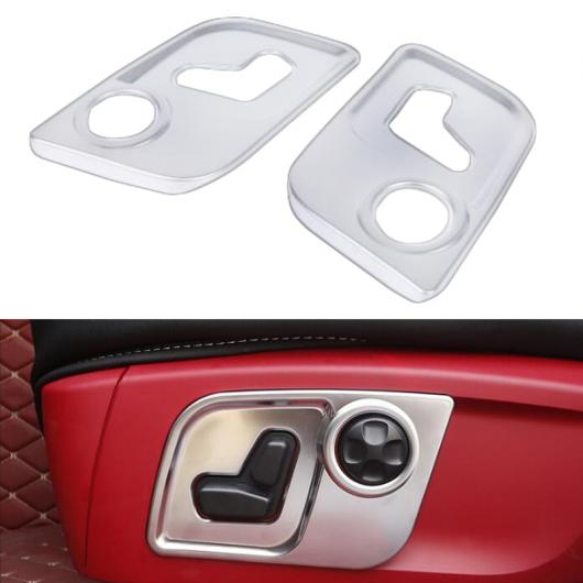 2ピース インテリア ABS シート アジャスター ボタン スイッチ カバー トリム 適用: マセラティ レバンテ 2016 2017 AL-FF-2283 AL Interior parts for cars