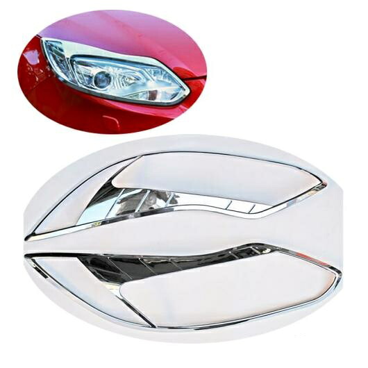 適用: フォード フォーカス 3 2012 2013 ABS クローム フロント ヘッド ライト ランプ ヘッドライト カバー トリム フレーム 2ピース アクセサリー AL-FF-1178 AL Exterior parts for cars|オートパーツエージェンシー