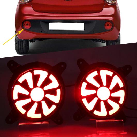 2ピース 適用: ヒュンダイ I10 2017 2018 LED DRL リア バンパー テール ライト フォグランプ ブレーキ リフレクター ワーニング タイプ001～タイプ003 AL-FF-1301 AL Car parts