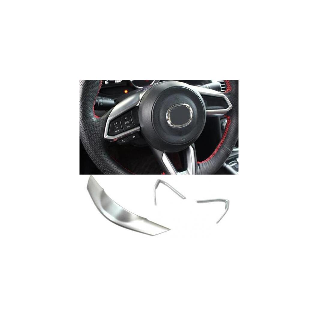 3ピース 適用: マツダ CX3 CX-3 2017 2018 ABS インナー ボトム ステアリング ホイール パネル カバー トリム コンソール 装飾 モールディング アクセサリー マット AL-FF-1378 AL Interior parts for cars｜オートパーツエージェンシー