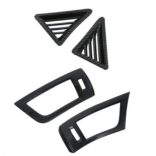 適用: トヨタ アルファード ヴェルファイア AH30 2016-2019 カーボンファイバー ABS ダッシュボード エアコン ベント 吹き出し口 カバー トリム 4ピース AL-FF-1793 AL Interior parts for cars