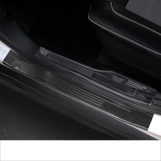 ステンレス スチール ドア シル 保護 トリム 適用: 三菱 アウトランダー スポーツ ASX RVR 2011-2019 ブラック フル セット 8 ピース AL-FF-4028 AL Interior parts for cars