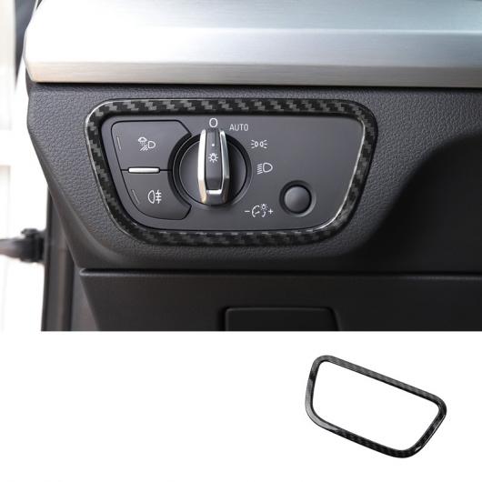 カーボンファイバー ABS セントラル コントロール 装飾 インテリア アクセサリー 適用: アウディ Q5 2018 2019 2020 ヘッドライト トリム AL-FF-4102 AL Interior parts for cars