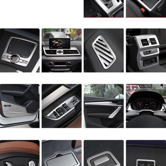 ABS セントラル コントロール アクセサリー ギア パネル エア 吹き出し口 トリム 適用: アウディ Q5 2018 2019 ギア パネル・カップ フレーム AL-FF-3987 AL Interior parts for cars