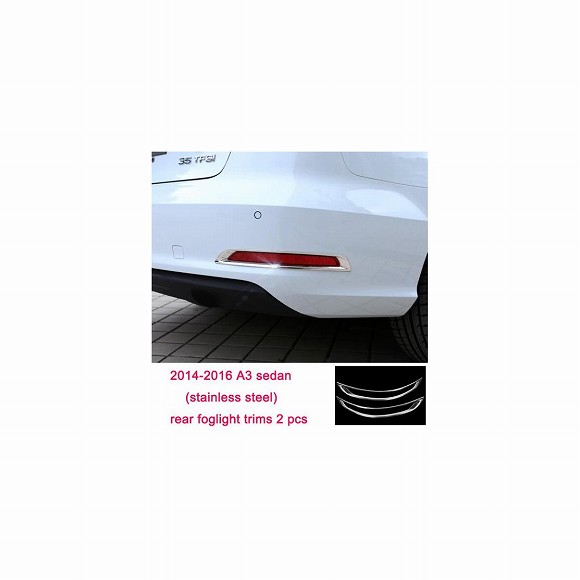 ステンレス スチール フロント リア フォグライト ストリップ トリム 適用: アウディ A4 A3 A6 Q3 Q5 Q7 4 AL-FF-4034 AL Interior parts for cars