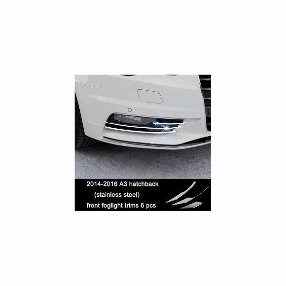 ステンレス スチール フロント リア フォグライト ストリップ トリム 適用: アウディ A4 A3 A6 Q3 Q5 Q7 3 AL-FF-4034 AL Interior parts for cars|オートパーツエージェンシー