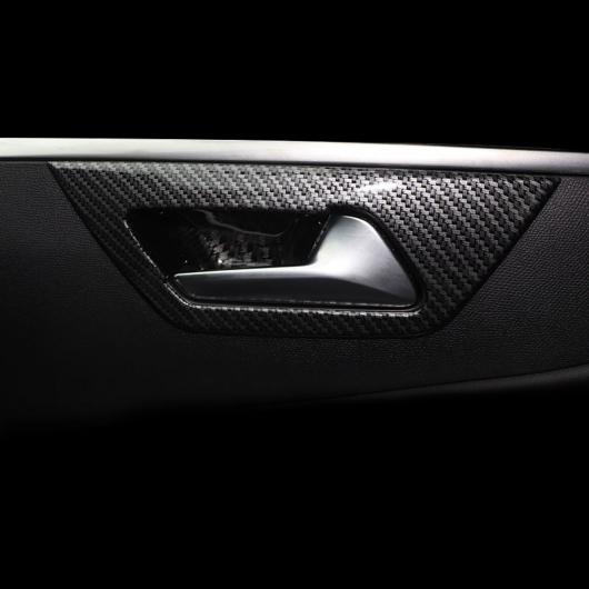 ABS インナー ドア ハンドル フレーム 適用: プジョー 3008 5008 2019 2020 インテリア モールディング カーボンファイバー ブラック 4 ピース AL-FF-4369 AL Interior parts for cars｜オートパーツエージェンシー