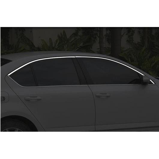 ステンレス スチール ウインドウ エッジ ストリップ トリム 適用: シュコダ オクタヴィア A7 2015 2016 2017 2018 2019 2020 インテリア 4 ピース AL-FF-4549 AL Interior parts for cars