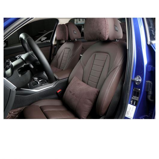 レザー コットン カーシート ヘッドレスト 腰椎 ピロー 適用: BMW 3シリーズ G20 320 325 330 335 2020 モカ ブラウン 1～クラシック ブラック 2 AL-FF-4476 AL Interior parts for cars