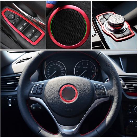 インテリア レッド ウインドウ スイッチ パネル+スピーカー+ステアリング ホイール リング トリム キット 適用: BMW 3シリーズ F30 328i 2012 2013 2014 2015 AL-FF-6064 AL Interior parts for cars 11,068円