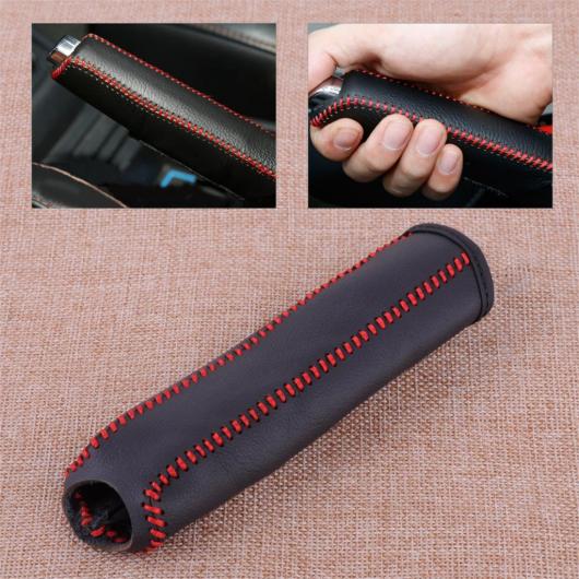 ブラック レザー ハンド ブレーキ ステッチ カバー 保護 スリーブ 適用: ホンダ シビック 2004 2005 2006 2007 2008 2009-2011 ブラック・レッド AL-FF-6158 AL Interior parts for cars