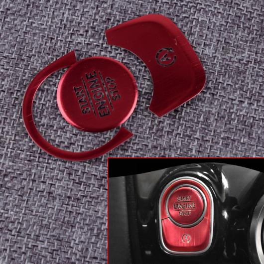 レッド 金属 エンジン スタート ストップ ボタン スイッチ ステッカー カバー 適用: ベンツ Aクラス A220 W177 2019 AL-FF-7511 AL Interior parts for cars