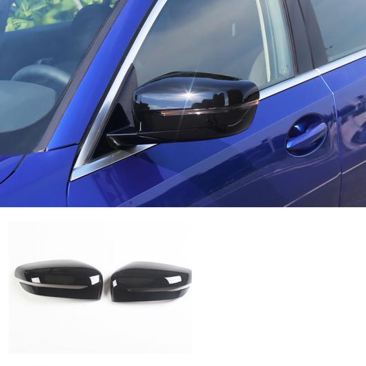 カーボンファイバー ABS バックミラー カバー 適用: BMW 3シリーズ G20 320 325 330 335 2020 ピアノ ブラック AL-II-0105 AL Interior parts for cars
