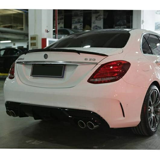 適用: メルセデスベンツ/MERCEDES BENZ Cクラス W205 スポイラー C63 C180 C200 C220 C250 2015 2016 4ドア ブラック カーボンファイバー リア ウイング スポイラー AL-II-0018 AL Exterior parts for cars｜オートパーツエージェンシー