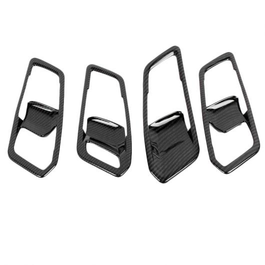 カーボンファイバー ABS クローム インテリア ドア ハンドル フレーム トリム 適用: BMW G20 G28 325 3シリーズ 2019 2020 左ハンドル車 アクセサリー レッド AL-II-0327 AL Interior parts for cars