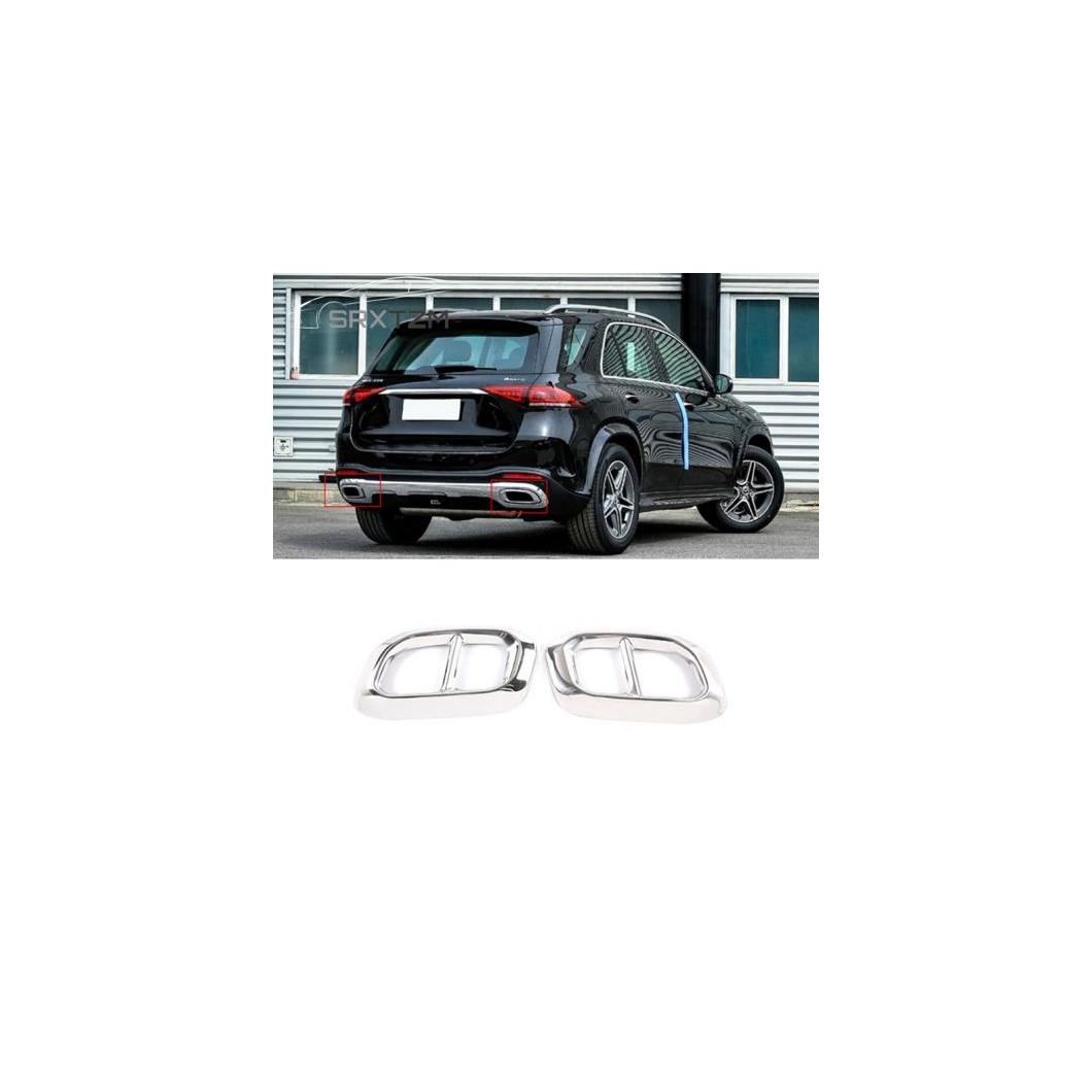 テール スロート インテリア フレーム 適用: メルセデスベンツ/MERCEDES BENZ GLC GLE W167 GLS クラス 2020 エキゾースト パイプ カバー ステッカー アクセサリー タイプA・タイプB AL-II-0338 AL Exterior parts for cars