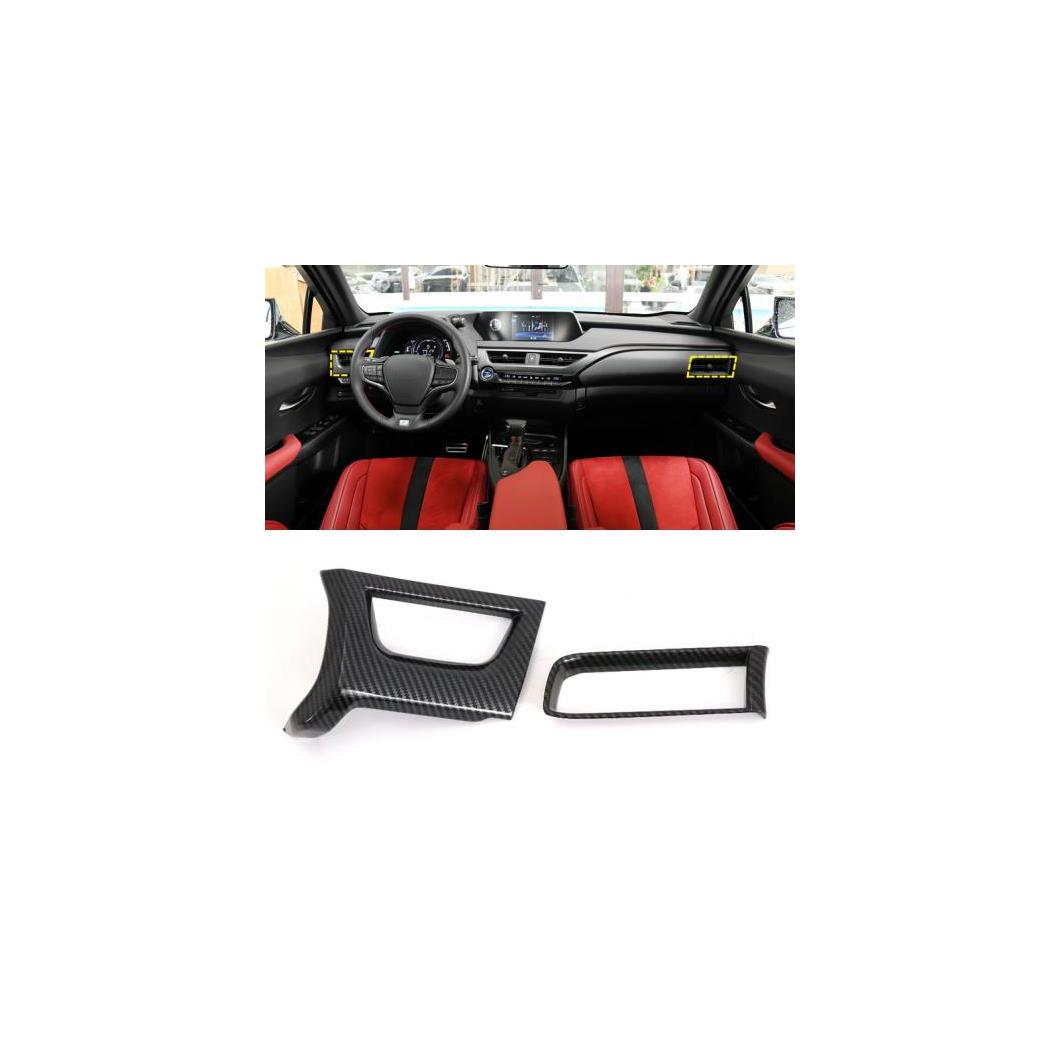 LHD 適用: レクサス UX 200 250H 2018 2019 2020 インテリア ダッシュ サイド エア 吹き出し口 ディフューザー 吹き出し口 カバー トリム 2ピース AL-II-0342 AL Car parts|オートパーツエージェンシー