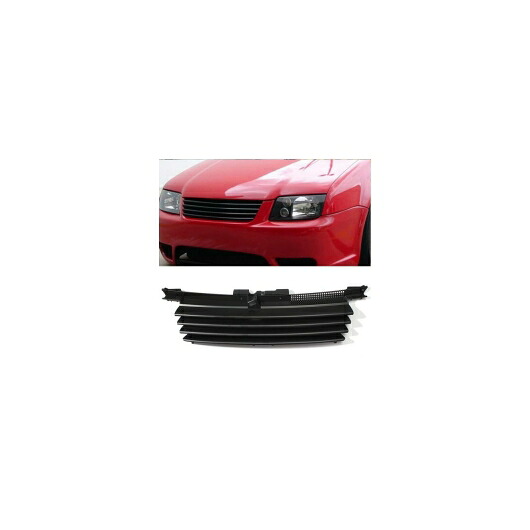 ブラック グリル-マット ブラック フロント フード グリル 適用: VW フォルクスワーゲン/VOLKSWAGEN ジェッタ/ボーラ MK4 1999-2004 1J5853655C ブラック AL-II-0409 AL Exterior parts for cars