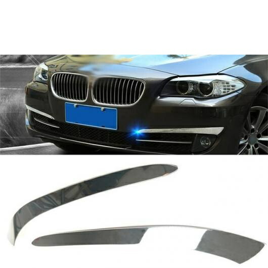 フロント フォグライト アイブロー 装飾 トリム ストリップ ステッカー カバー 適用: BMW 5シリーズ GT F10 F07 2011-13 シルバー AL-II-0982 AL Exterior parts for cars