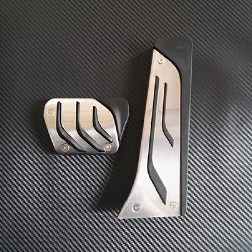 穴開け不要 ブレーキ アクセル ペダル プレート パッド 適用: BMW 1 2 3 4 5 6 7シリーズ GT X3 X4 X5 X6 Z4 F10 F15 F30 F31 F34 LHD AT ガス ブレーキ 2 ピース AL-II-1059 AL Interior parts for cars
