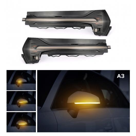 2ピース LED フロー ウォーター リア ビュー ダイナミック シーケンシャル ミラー ウインカー 適用: アウディ/AUDI A3 S3 RS3 A6 C7 RS6 Q5 SQ5 Q7 SQ7 アウディ A3 S3 RS3 AL-II-1719 AL Turn signal