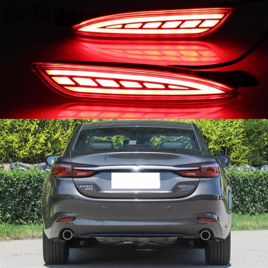 2ピース 適用: マツダ 6 MAZDA6 アテンザ 2019 2020 LED リア フォグランプ ブレーキ ライト ダイナミック ウインカー バンパー ランプ 3 ファンクション AL-II-1939 AL Turn signal