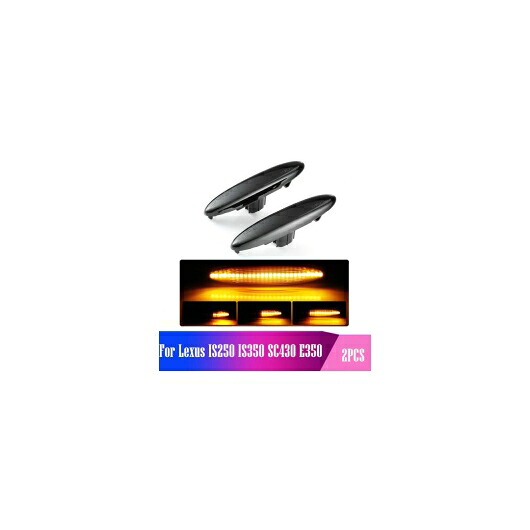 2ピース ダイナミック LED ウインカー サイド マーカー ライト シーケンシャル ランプ 適用: レクサス IS250 IS350 SC430 E350 トヨタ ソアラ AL-II-1792 AL Turn signal
