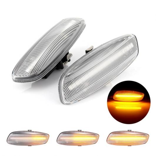 2ピース LED ダイナミック サイド マーカー ウインカー シーケンシャル 適用: プジョー/PEUGEOT 308 207 3008 5008 シトロエン/CITROEN C4 C3 C5 DS3 DS4 シーケンシャル AL-II-1989 AL Turn signal