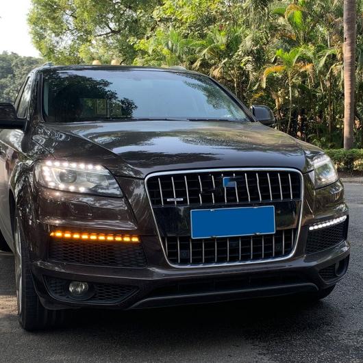 1 ペア LED DRL ダイナミック イエロー ウインカー 適用: アウディ/AUDI Q7 2010 2011 2012 2013 2014 2015 デイタイムランニングライト フォグランプ ホワイト イエロー AL-II-2073 AL Turn signal